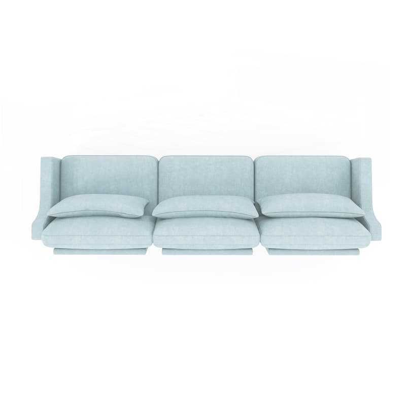 Three seater sofa with lumbar pillow