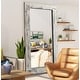 preview thumbnail 13 of 38, Rustic Wood Freestanding Full-length Floor Mirror 71x31 - weathered white
