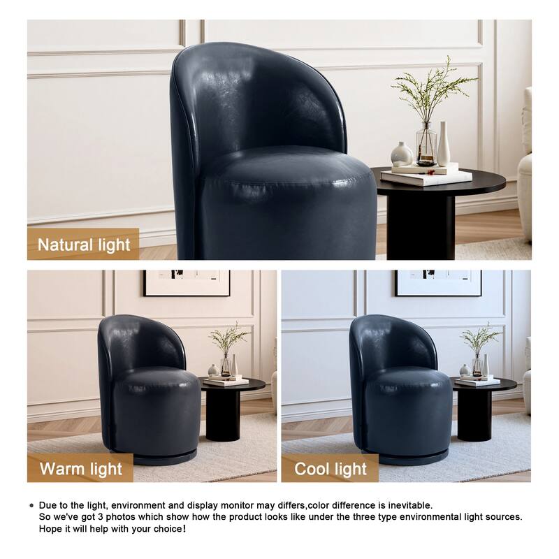 UIXE 2 Set Modern Upholstered Swivel Armless Side Dining Chairs
