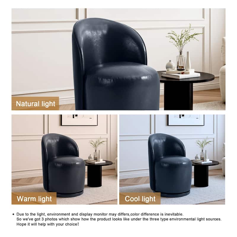 UIXE Modern Upholstered Swivel Armless Side Dining Chairs