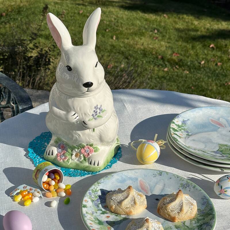 Certified International Easter Morning 3-D Bunny Cookie Jar, 64 oz. - 64 oz.