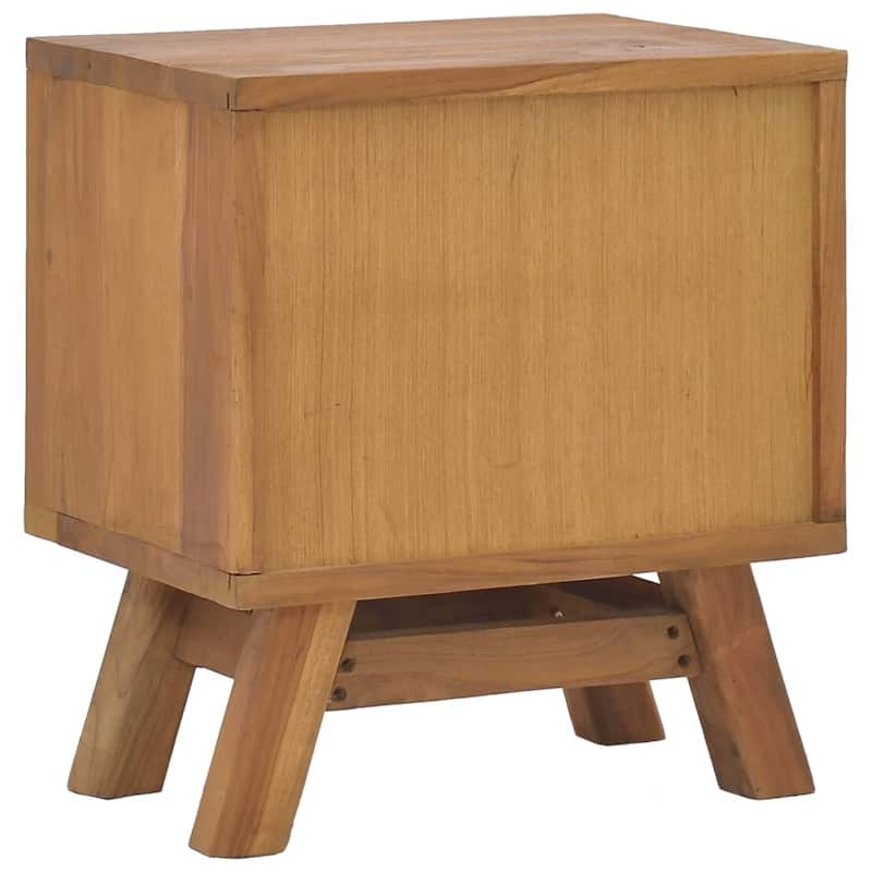 vidaXL Bedside Cabinet 15.7"x11.8"x17.7" Solid Teak Wood