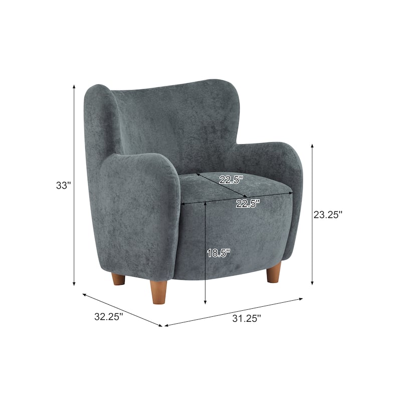 Bacho Fabric Wingback Accent Chair by Christopher Knight Home