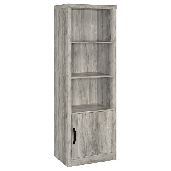 slide 2 of 10, Burke 3-shelf Engineered Wood Media Tower Grey Driftwood Grey Driftwood