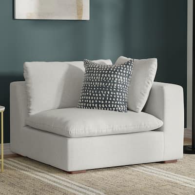 WyndenHall Marlee Right-Arm Sofa Module in Velvety Chenille Performance Fabric