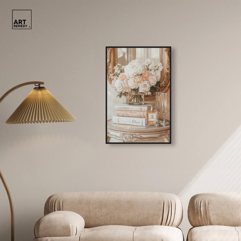 Mirror and Classy Glam Books Canvas by Art Remedy