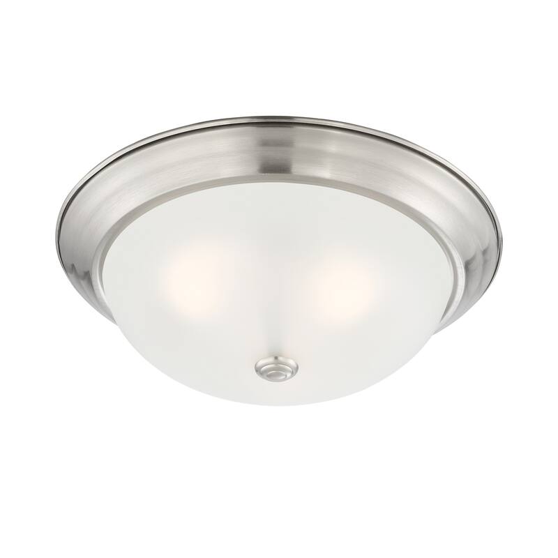 Designers Fountain Decorative Flushmount 3 Light 15" Wide Flush Mount - Satin Platinum
