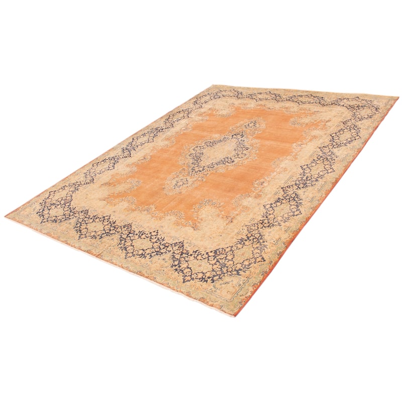 ECARPETGALLERY Hand-knotted Antalya Vintage Copper Wool Rug - 9'7 x 12'11