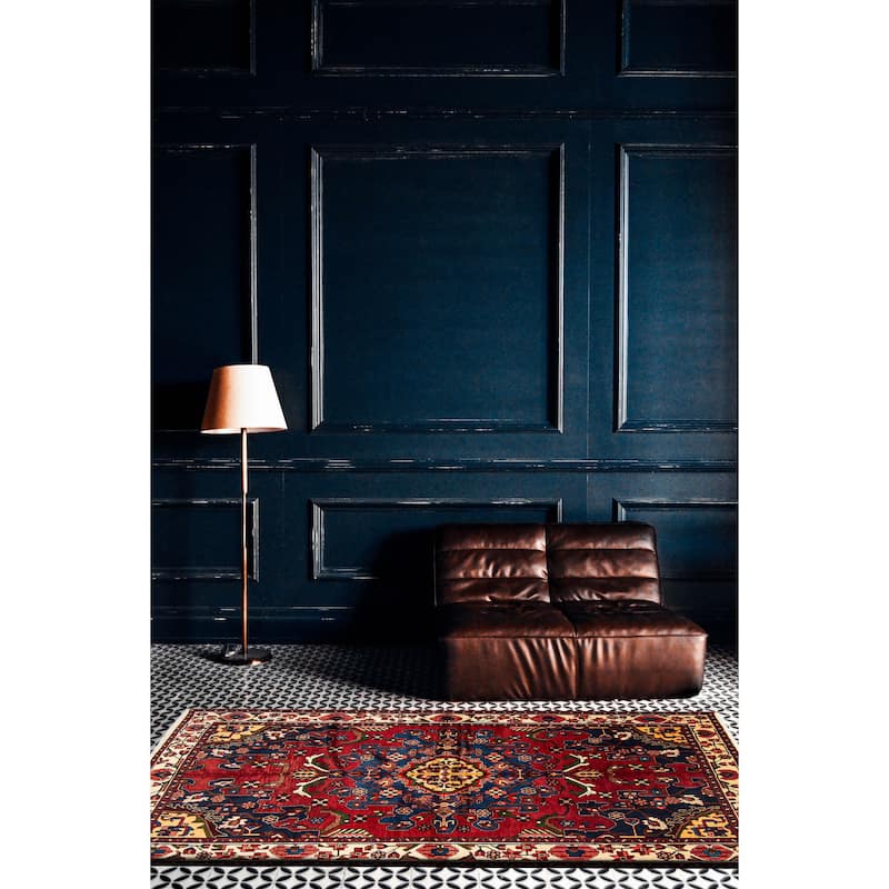 ECARPETGALLERY Hand-knotted Anatolian Vintage Red Wool Rug - 5'6 x 7'11