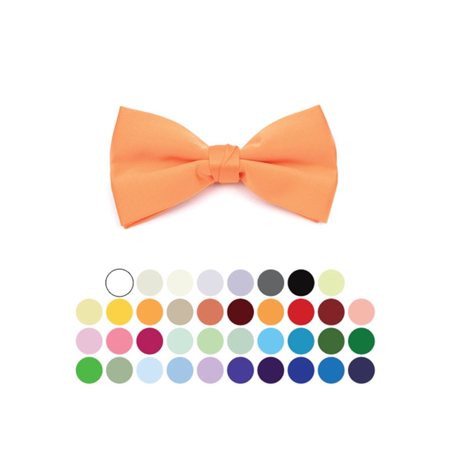 Boys Classic Solid Poly Satin Clip-on Tie Sage