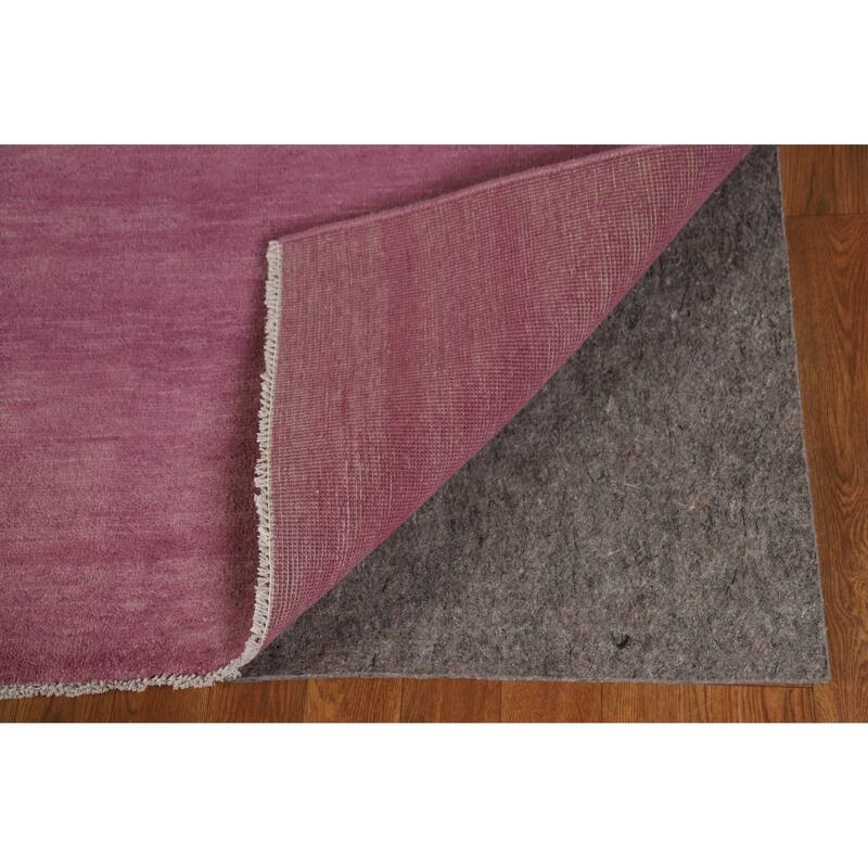 Hand Knotted Oriental 100% Wool Carpet Modern Solid Purples Gabbeh Area Rug - 11' 5'' X 8' 0''