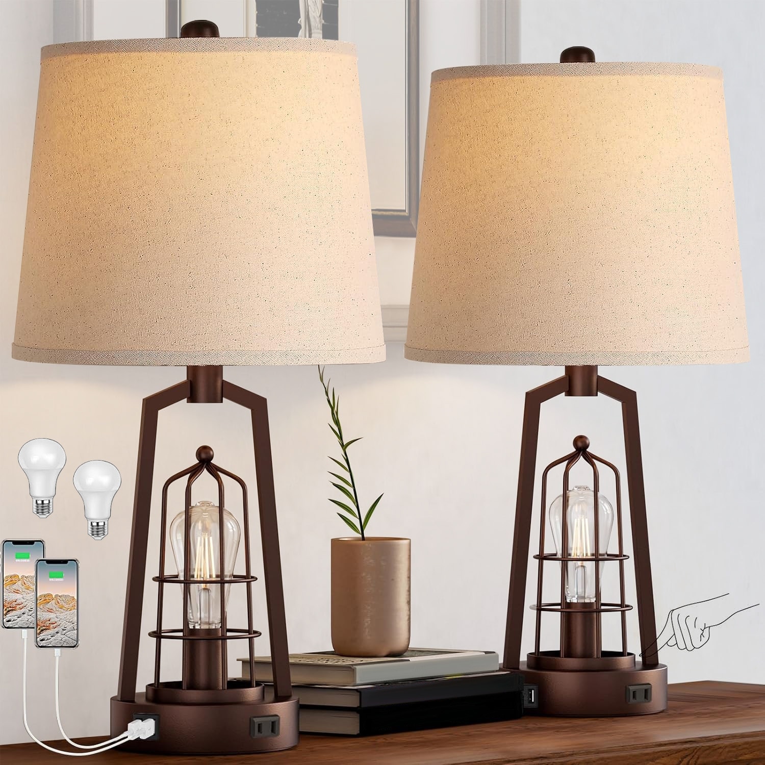 Bronze touch lamp on sale