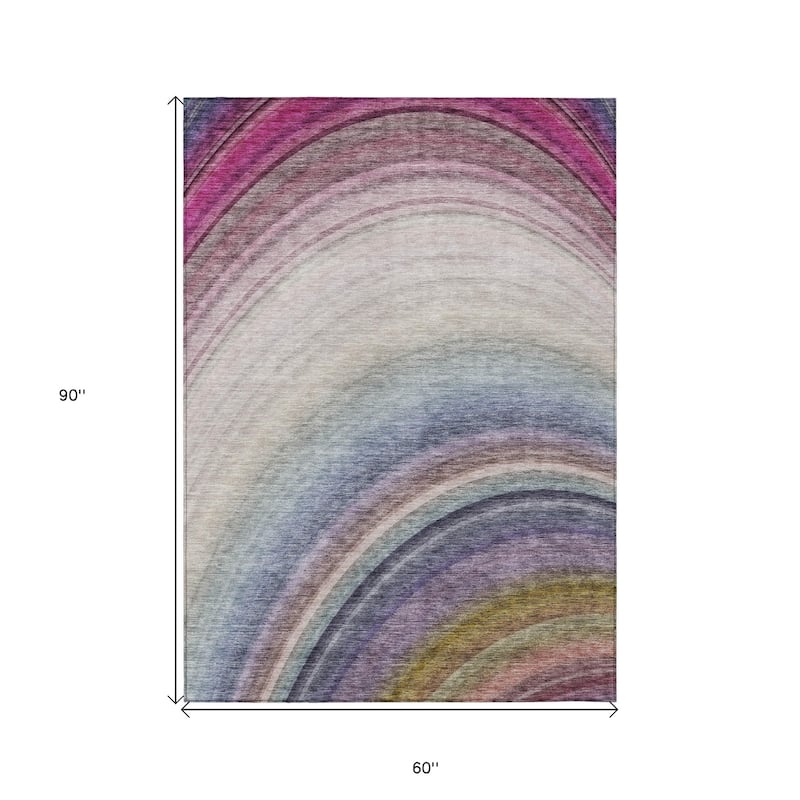 HomeRoots Abstract Transitional Rectangle Outdoor Rug