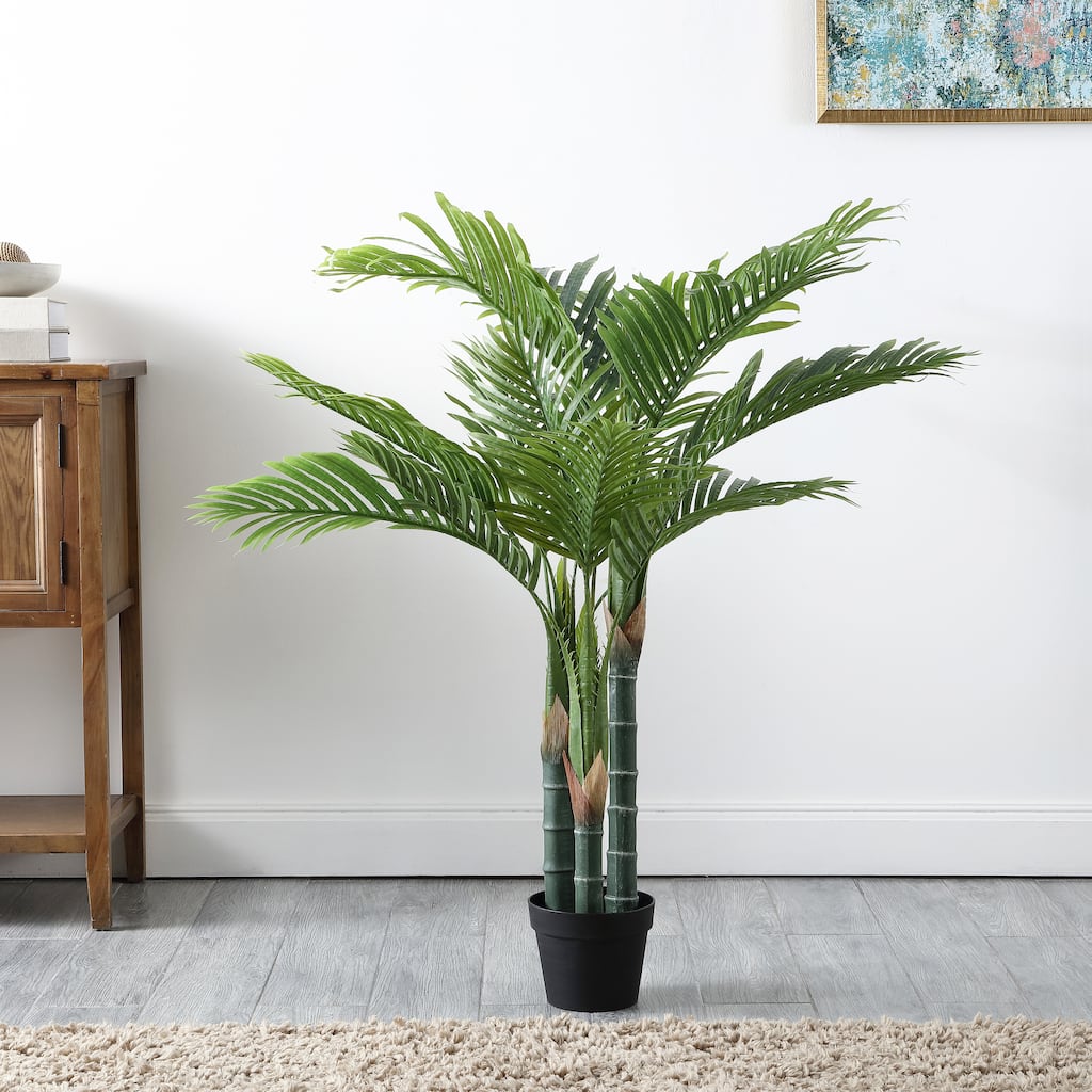 SAFAVIEH Francesca Faux 49" Potted Palm Tree - 36"W x 36"D x 49"H - 36Wx36Dx49H