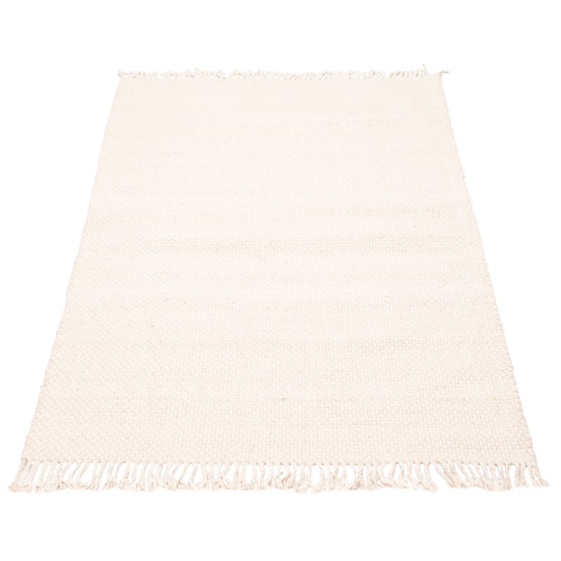 ECARPETGALLERY Braid weave Sienna Beige Wool Rug - 4'11 x 7'8