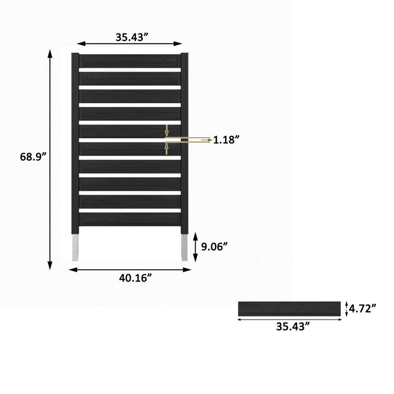 VEIKOUS 1 Pannel Versatile Outdoor Privacy Panels, Aluminum and Wooden Fence Panels for Garden