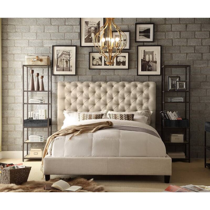 Vesta Chesterfield Tufted Upholstered Low Profile Standard Bed By Moser Bay - Espresso - Queen