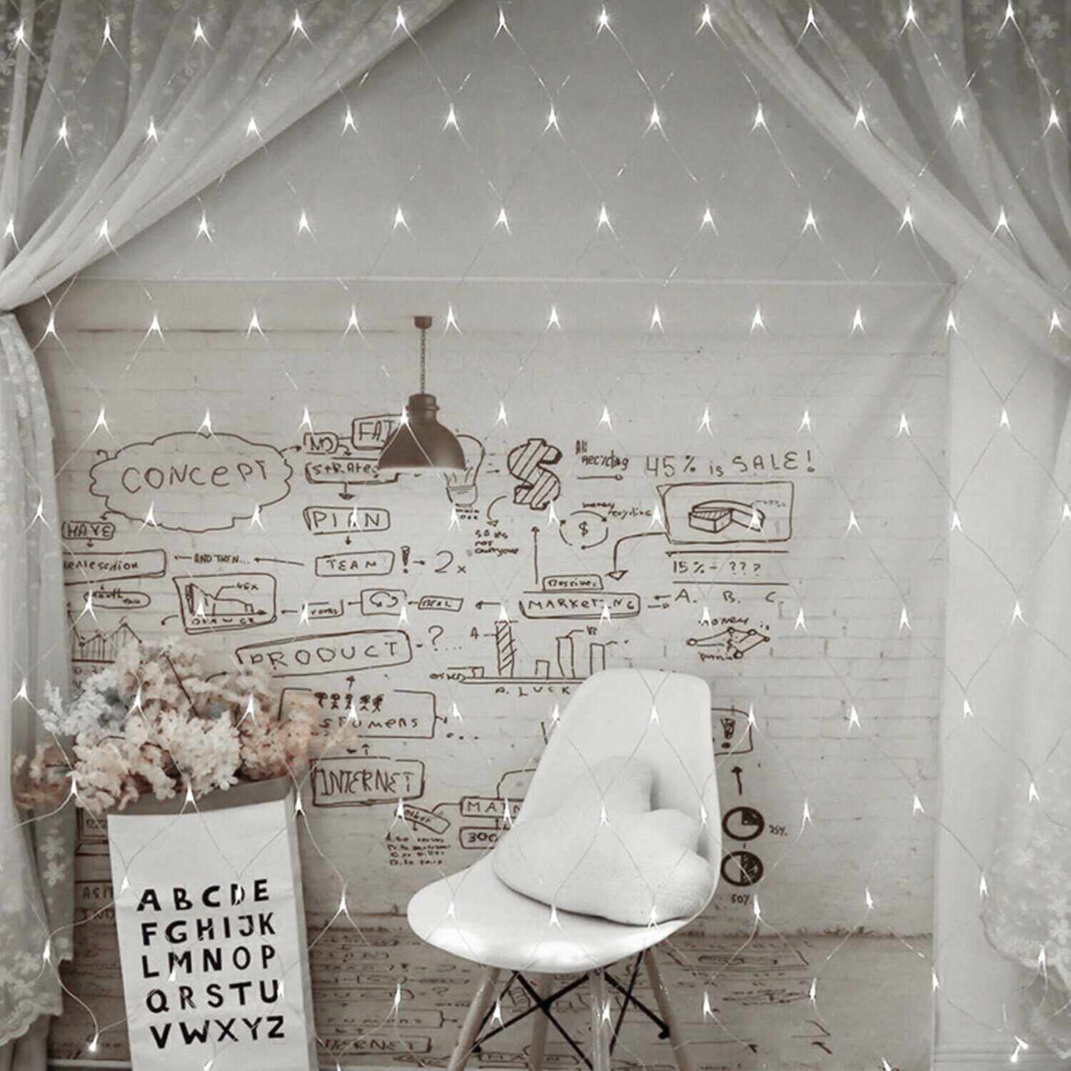 Led Transparency Christmas Net Lights Daylight