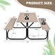 preview thumbnail 3 of 14, Costway Picnic Table Bench Set Outdoor Backyard Patio Garden Party - See Details