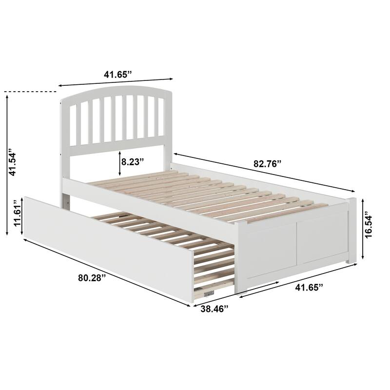 Richmond Bed with Footboard and Twin XL Trundle