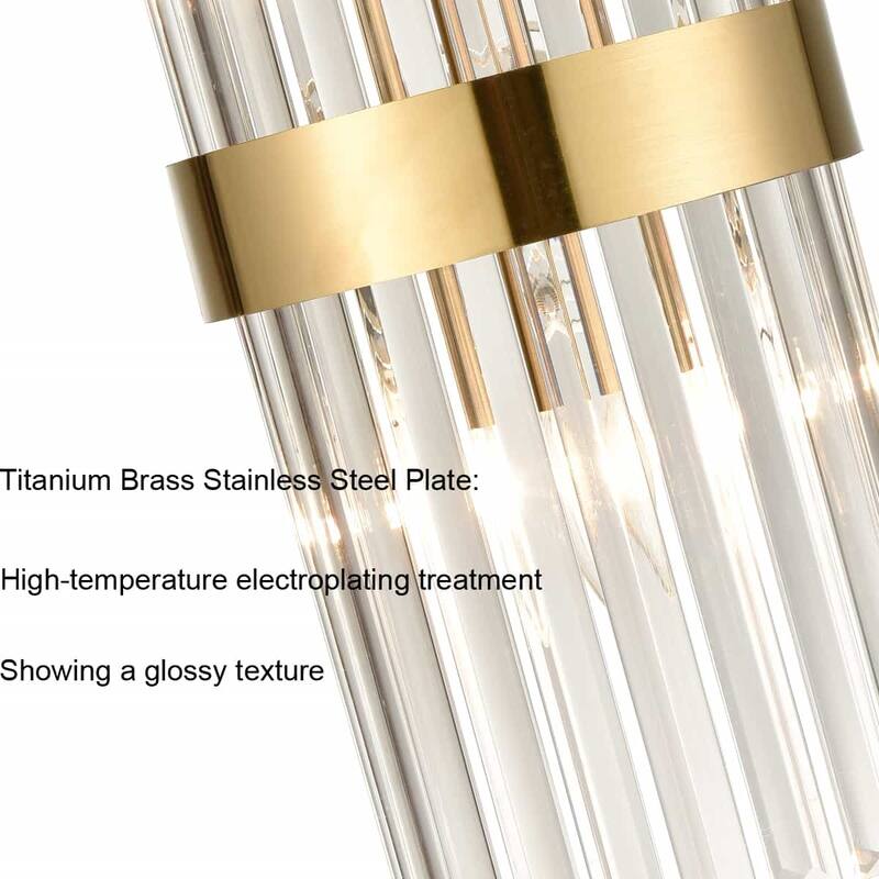 Palermo Clear Glass Rods Wall Sconces Lighting 2-Pack