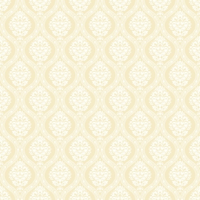 Fullerton Yellow Sure Strip Prepasted Damask Petite Ogee Wallpaper Covers about 56 sq. ft.