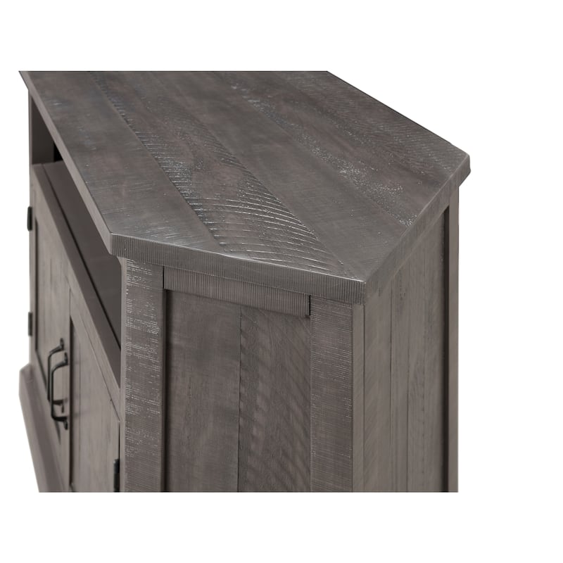 The Gray Barn Danebury Rustic 50-inch Solid Wood Corner TV Stand