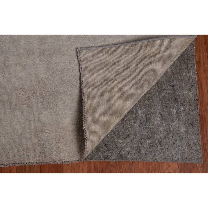 Hand Knotted Oriental 100% Wool Carpet Modern Solid Brown Gabbeh Area Rug - 13' 0'' X 10' 3''