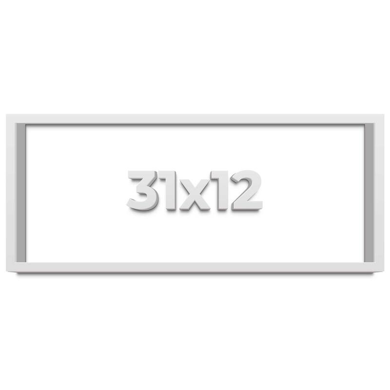 31x12 Shadow Box Frame White 1 Real Wood