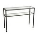 preview thumbnail 4 of 4, SEI Furniture Glenn Distressed Black Metal Console Table with Shelf
