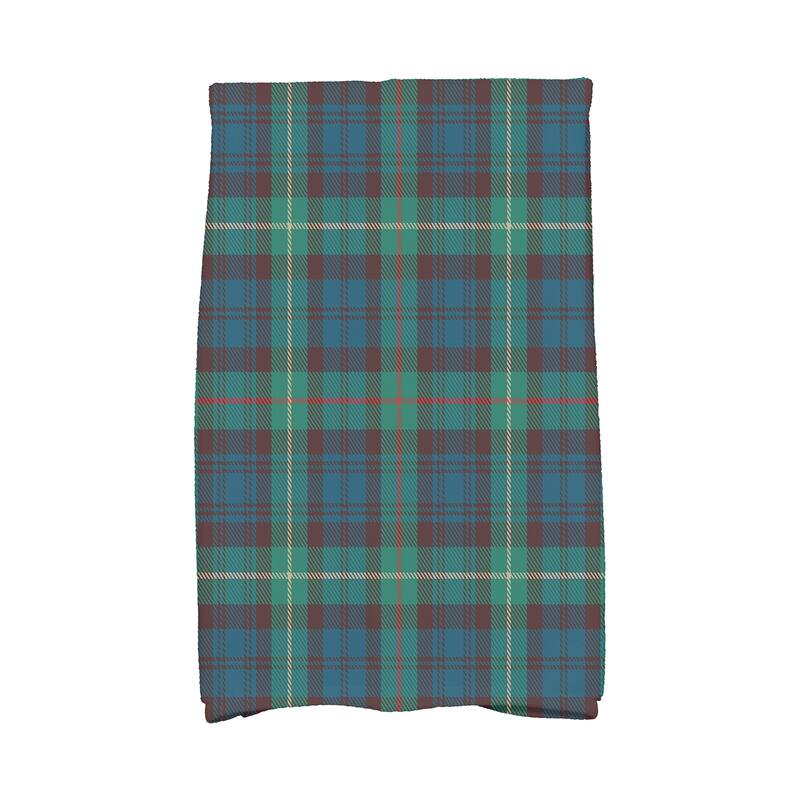 Tartan Plaid 18 x 30 Inch Holiday Print Hand Towel - Blue