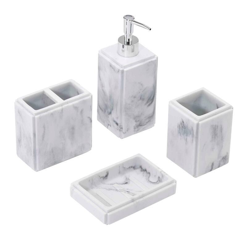 Avanti Linens Catania 4-Piece Bath Accessory Set - Bath Acc 4pc Set - TM, TB, SD, LP