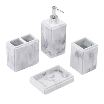Avanti Linens Catania 4-Piece Bath Accessory Set - Bath Acc 4pc Set - TM, TB, SD, LP