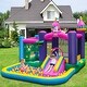 preview thumbnail 2 of 9, 6-in-1 Inflatable Bounce House with Slide, Ball Pit, and Basketball Rim 420D Oxford Cloth - 129" x 154.5" x 106.5"(L x W x H)