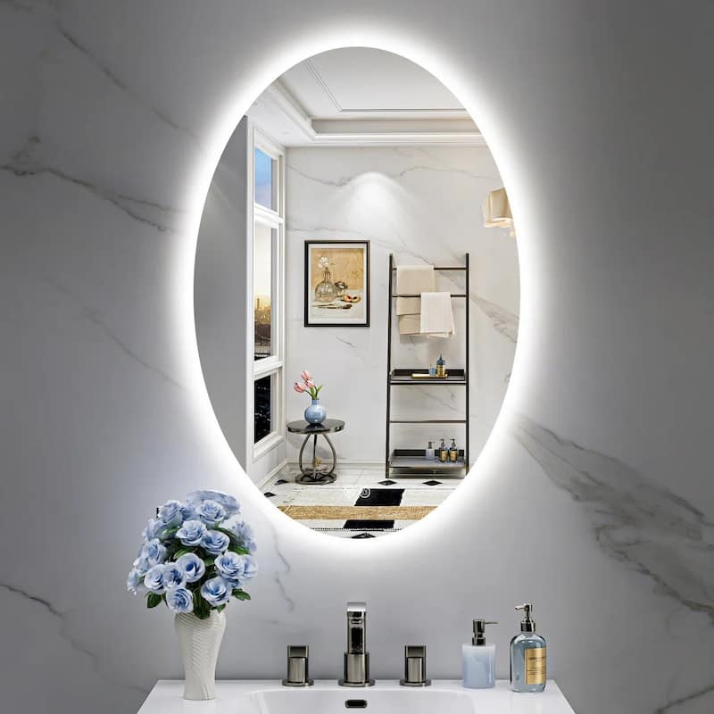 Oval Super Bright LED Lighted Anti-fog Wall Bathroom Vanity Mirror, ETL Certified, 3-Year Warranty - 36" x 24"