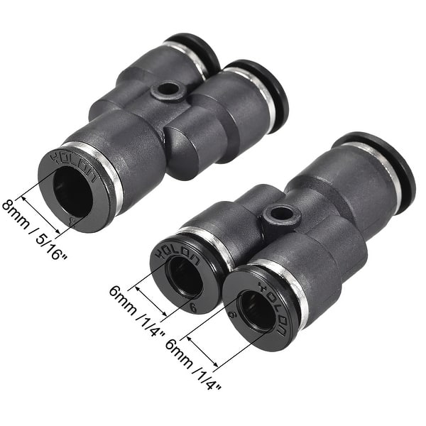 JJDD 5/32 Pneumatic Tube Connect Y Spliter,10pcs Plastic Y Spliter 2 Way Divider Push to Connect Fittings Quick Release Connectors Push Fit Fittings Tube Fittings Air Line Fittings 