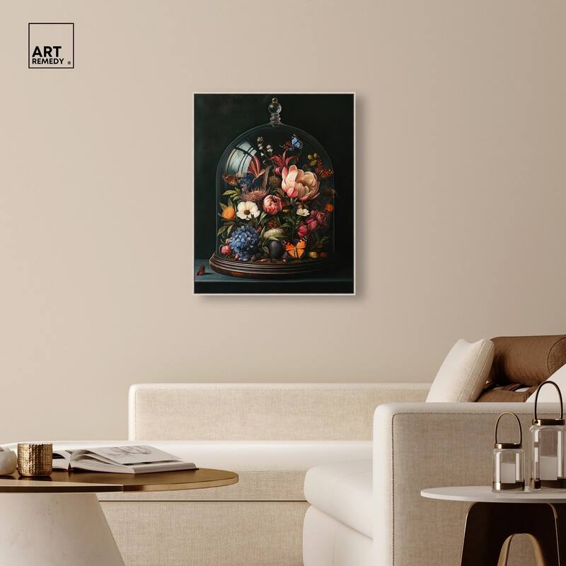 Bell Jar Garden II Canvas by Art Remedy