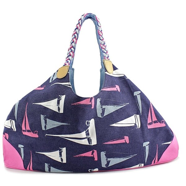 Cape Cod Shoe Supply Co. Brewster Beach Bag Women Canvas Tote - Blue