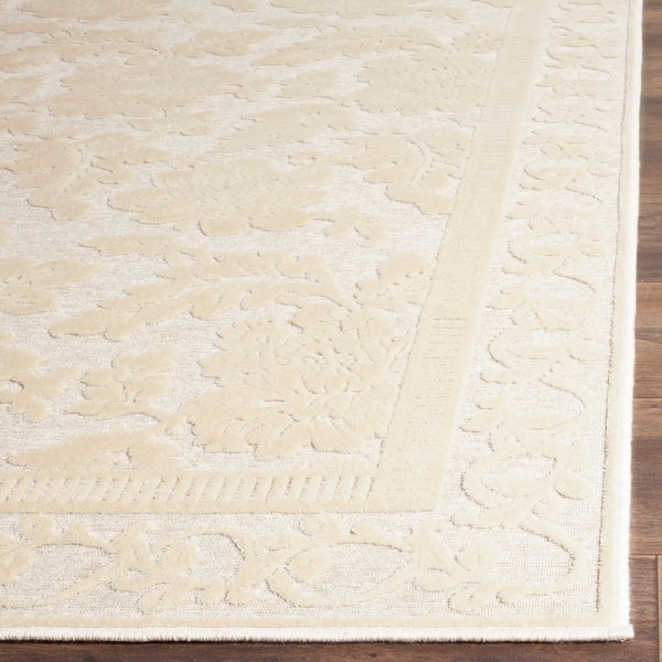 Martha Stewart By Safavieh Handmade Peony Damask Viscose Rug Overstock 7877636 8 X 11 2 Light Brown