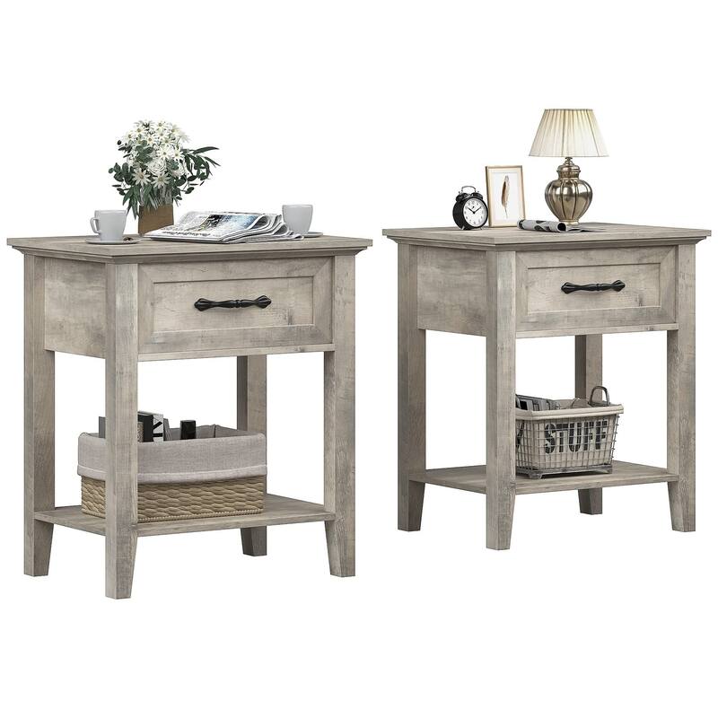Nightstand(Set of 2) - Grey