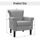 preview thumbnail 4 of 14, Costway Modern Upholstered Fabric Accent Chair w/ Rubber Wood Legs - 31.5'' x 31'' x 36''