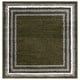 preview thumbnail 24 of 80, SAFAVIEH Border & Stripe Shag Eirny Modern 1.4-inch Thick Rug 6'7" Square - Green - Square
