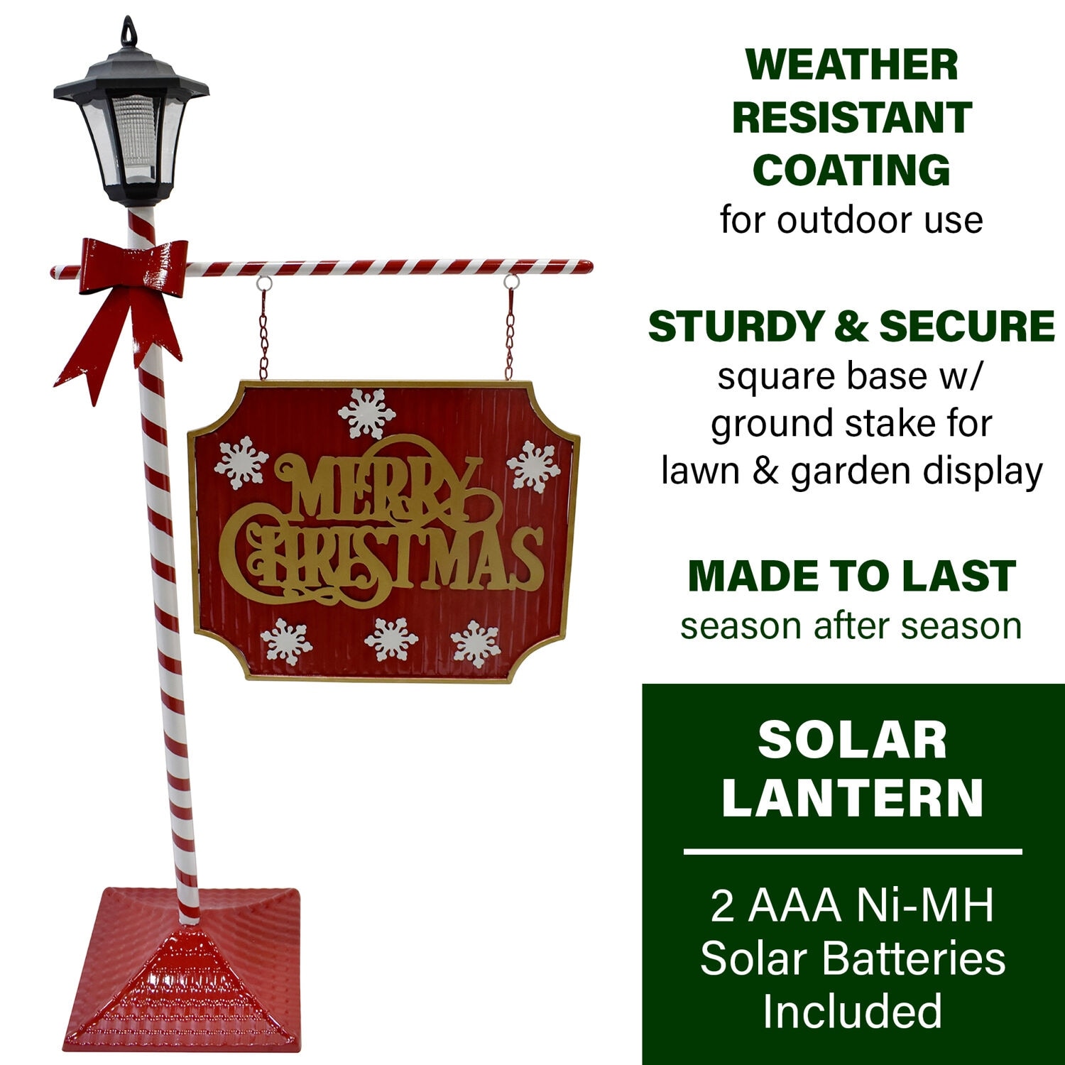 Solar christmas lamp post outlet