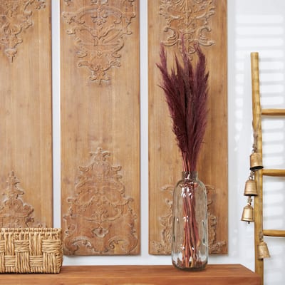 Red Dried Plant Pampas Home Decor Natural Foliage with Long Stems
