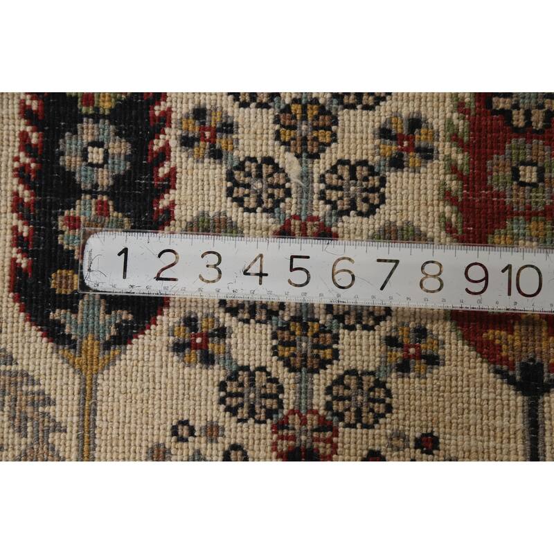Hand Knotted Oriental 100% Wool Carpet Traditional All-Over Beige & Ivories Ziegler Area Rug - 6' 7'' X 5' 0''