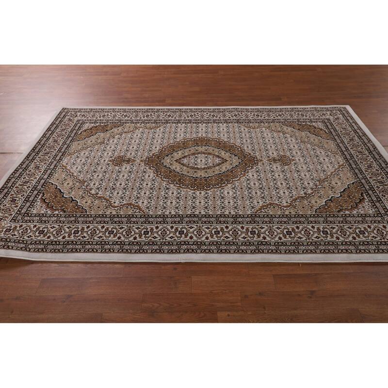 Geometric Tabriz Turkish Area Rug Machine Made Carpet - 5'2" x 7'9"