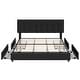 preview thumbnail 75 of 123, Javlergo Bed Frame with Storage Drawers Upholstered Platform Bed Frame with Adjustable Headboard