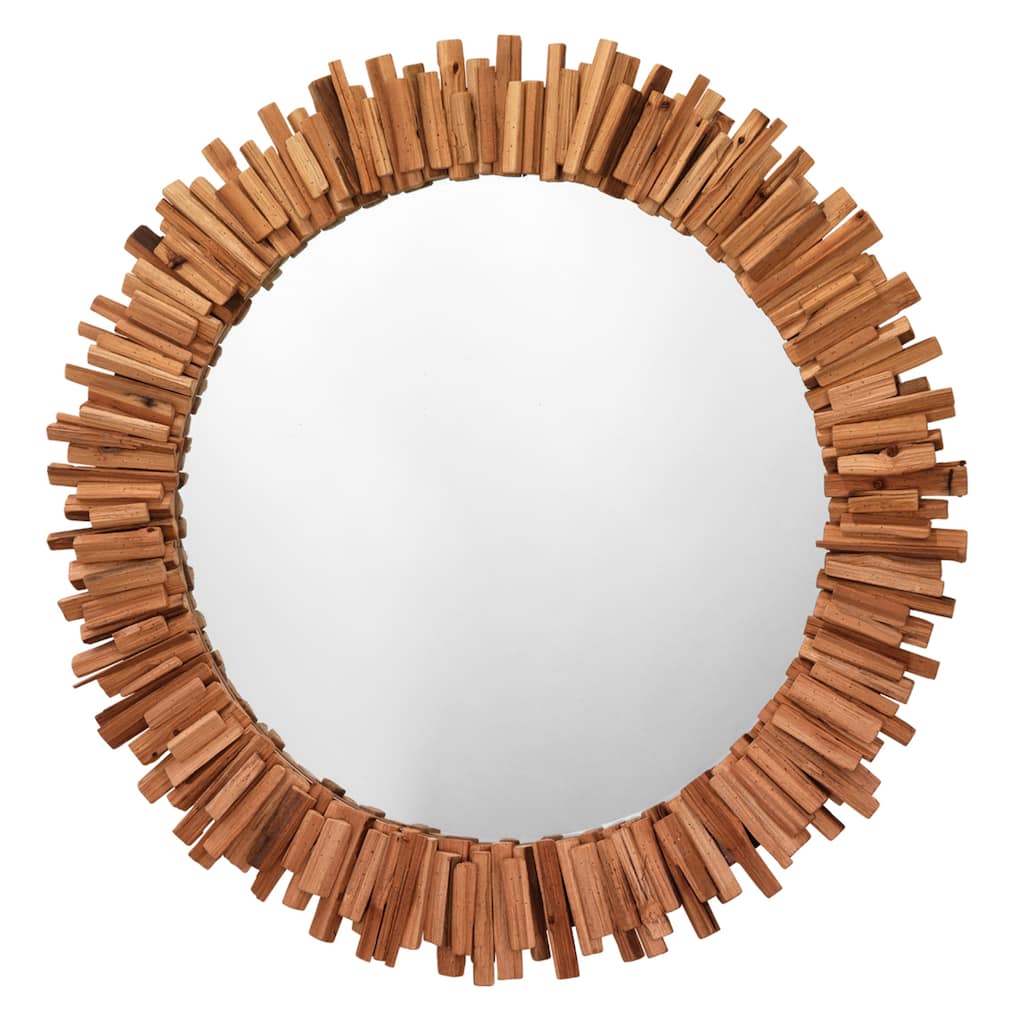 Alden Décor Colin Driftwood Mirror, Round