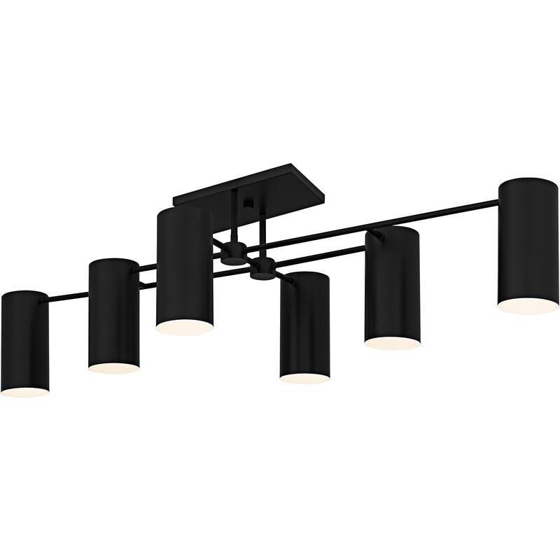 Foreland 6-Light Matte Black Semi-Flush Mount