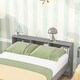 preview thumbnail 6 of 7, Gray Solid Wood Bunk Bed with Bookcase Headboard, Safety Rail and Ladder, Can Be Converted into 2 Beds